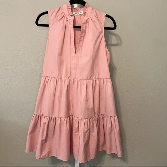 Amanda Uprichard Dusty Rose Pink Sleevless Saffron Dress - Picture 2 of 7